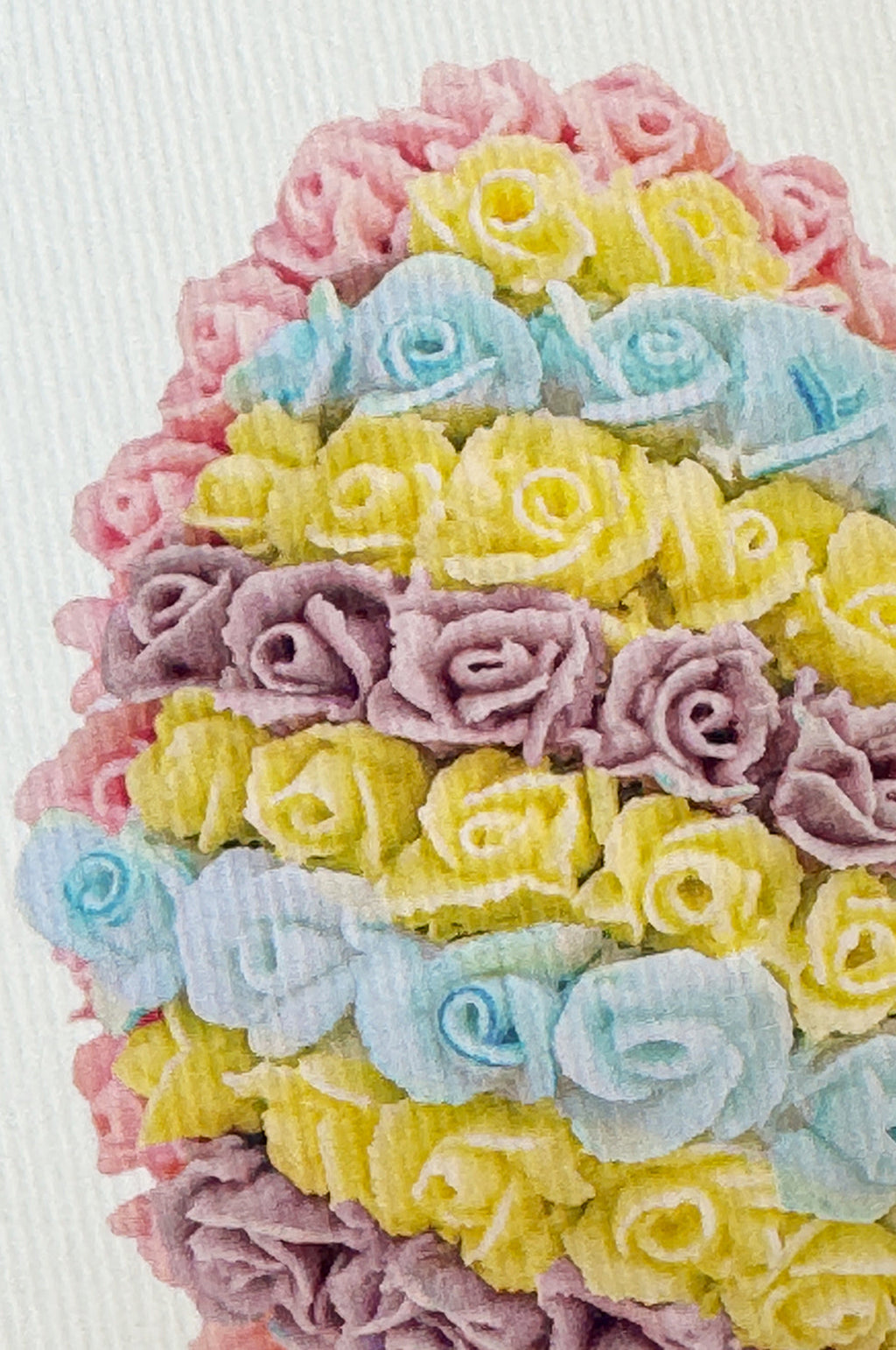 Sherbet Stripe Royal Icing Egg Greetings Card