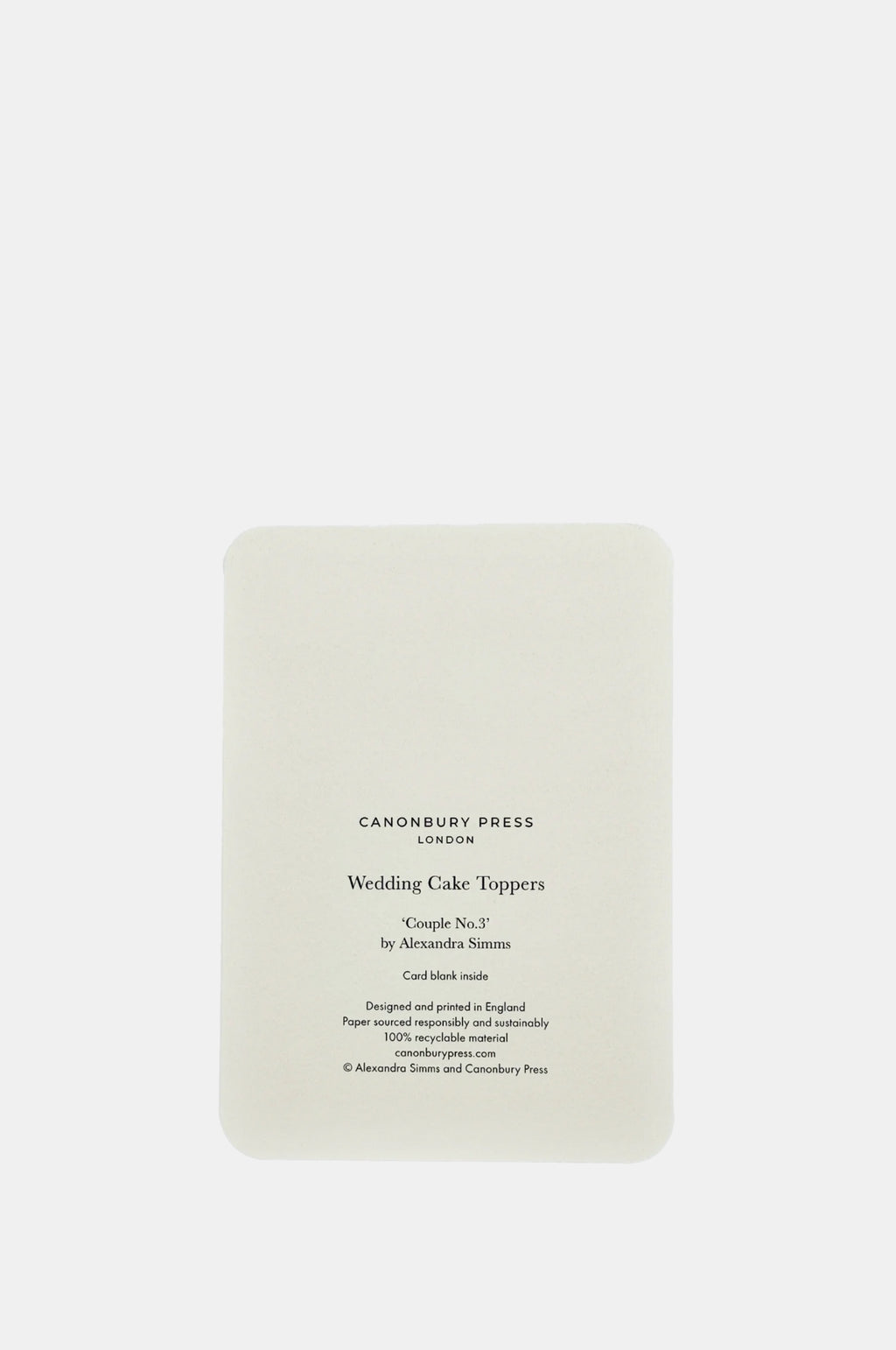 Wedding Cake Topper No.3 Greeting Card