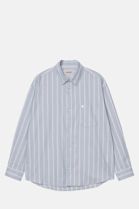 L/S Beale Shirt Gentle Blue/White