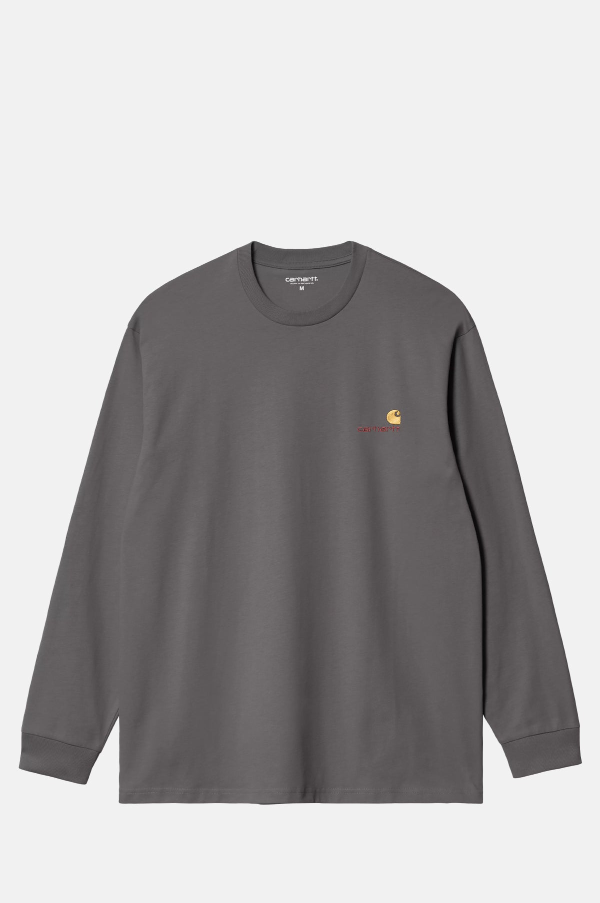 Carhartt WIP L/S American Script T-Shirt Graphite.
