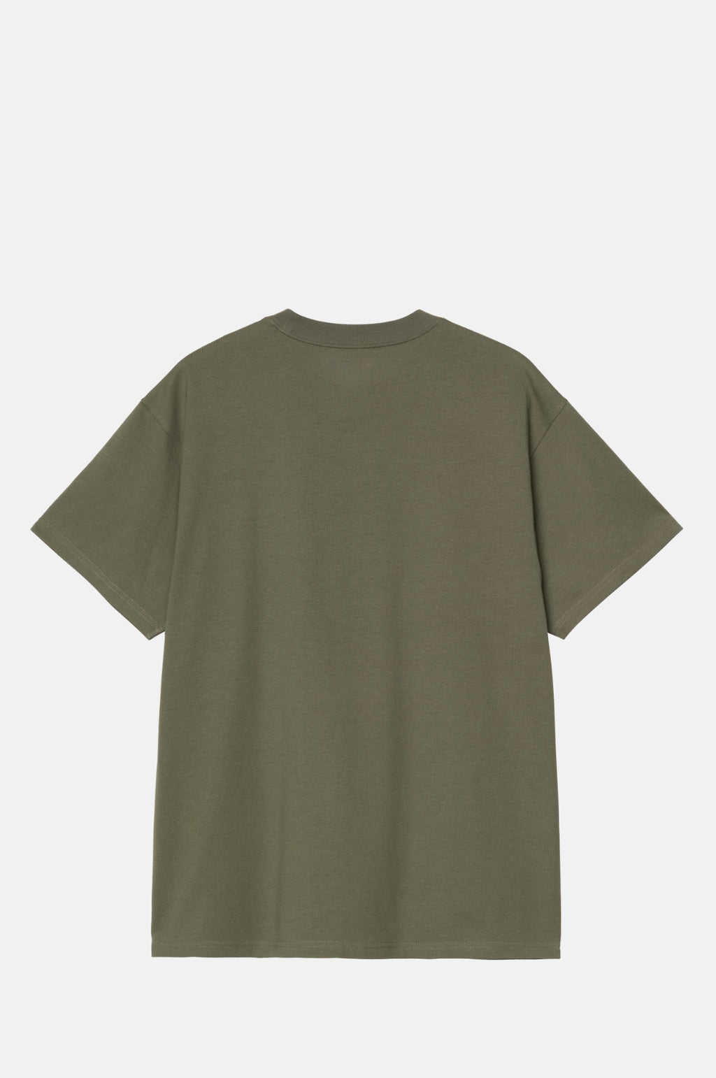 S/S Script Embroidery T-Shirt Leaf/White