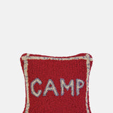 Chandler 4 Corners Camp Hand Hooked Wool Cushion.