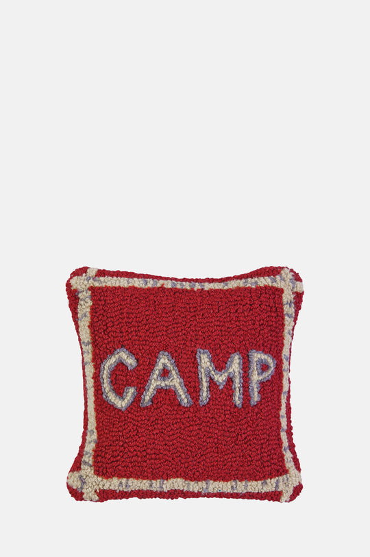 Camp Hand Hooked Wool Cushion
