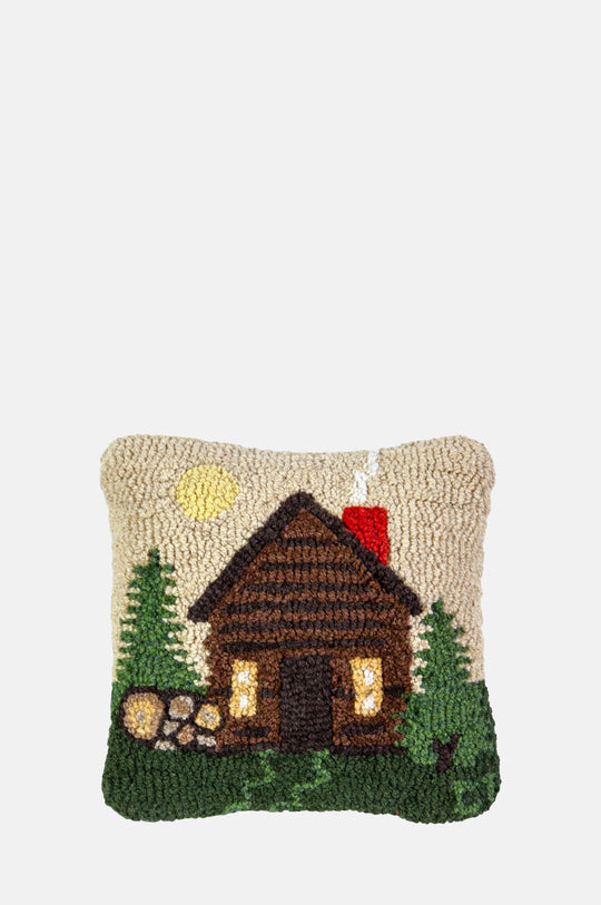 Rocky Hill Cabin Hand Hooked Wool Cushion