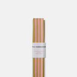 Chic and Paper Mustard and Candy Pink Cotton Stripe Ribbon 35mmx5m.