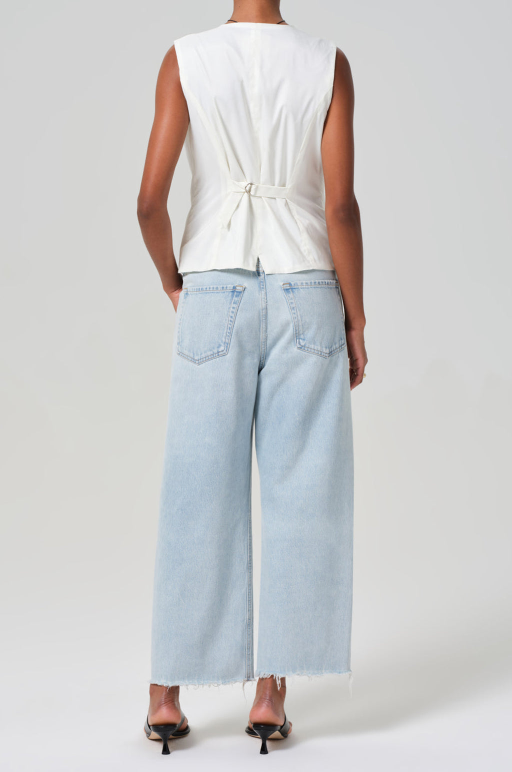Ayla Raw Hem Crop Sailor