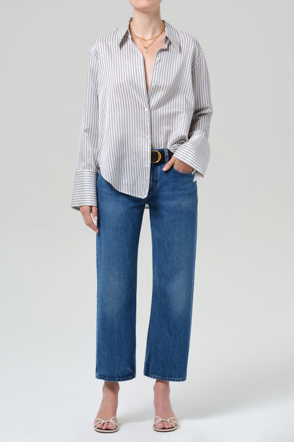 Faye Vintage Straight Azure Blue