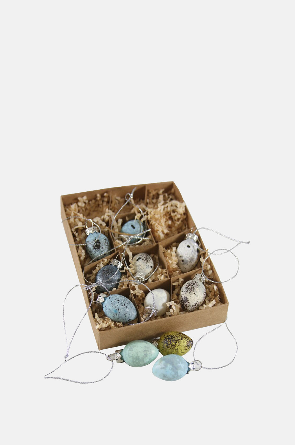 Cody Foster Glass Egg Ornaments Set of 12.