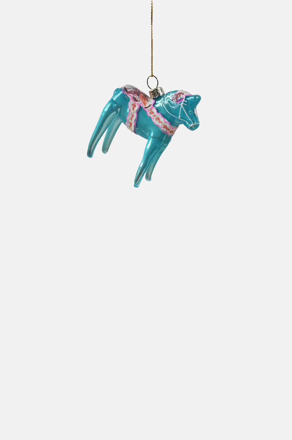 Cody Foster and Co Dala Horse Ornament Blue.