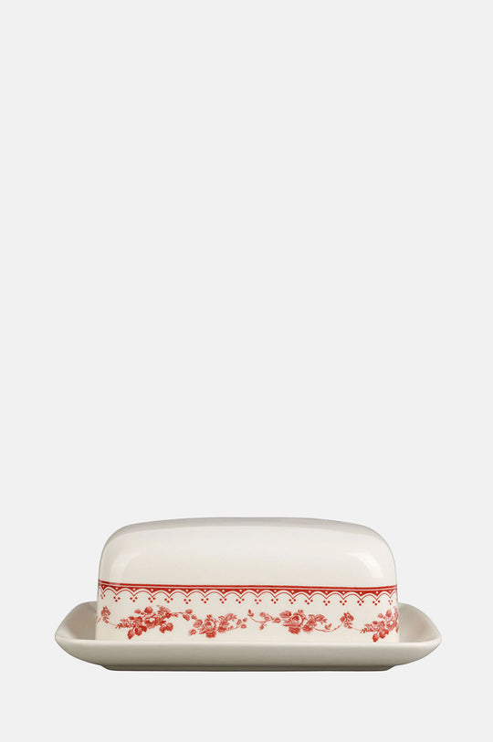 Faustine Butter Dish Burgundy