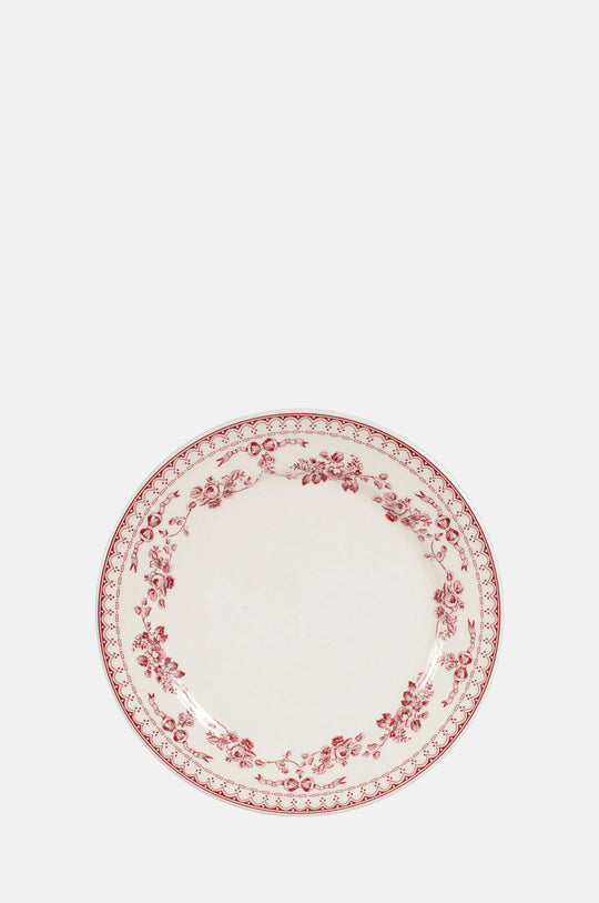 Faustine Dessert Plate Burgundy