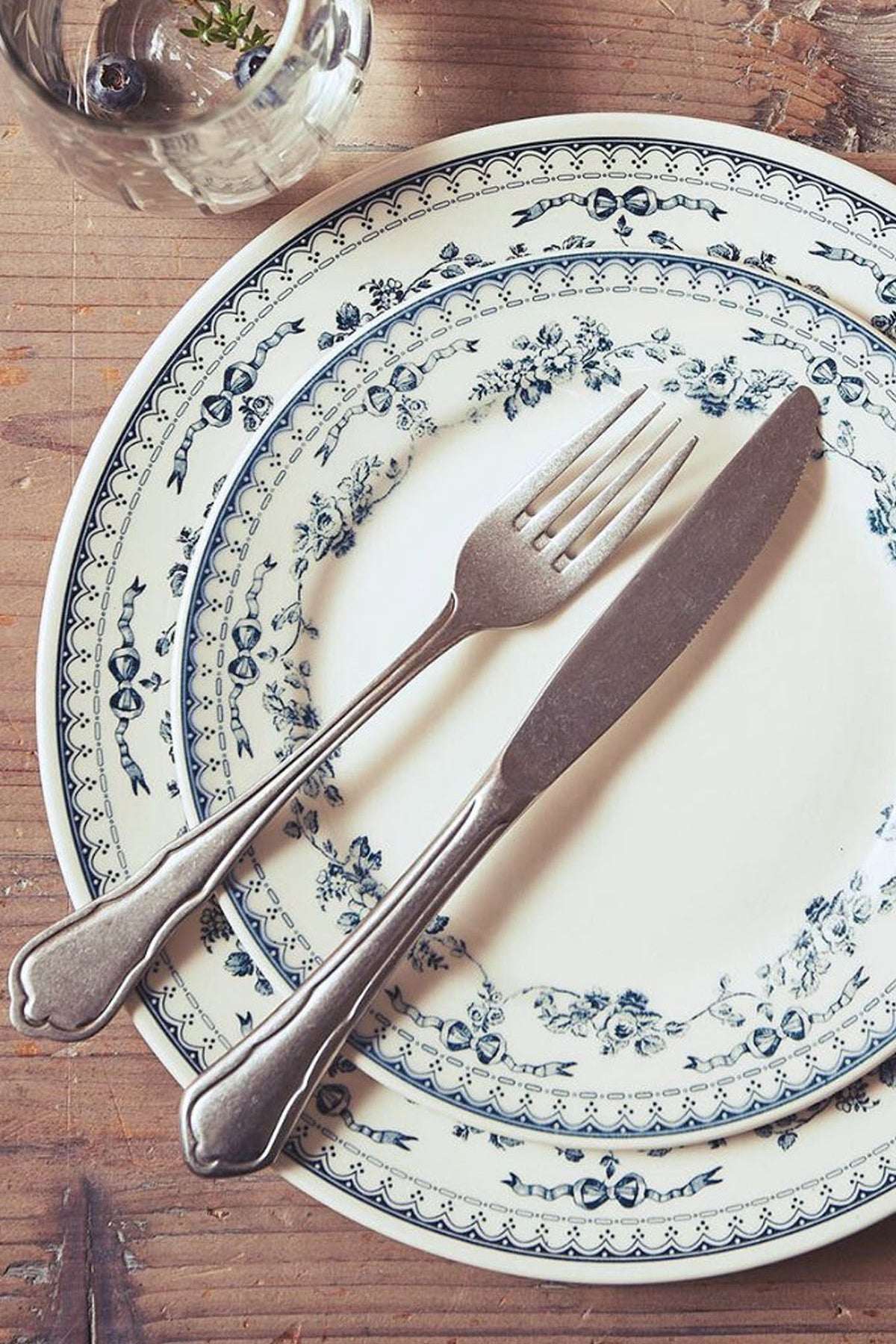 Faustine Dessert Plate Old Blue