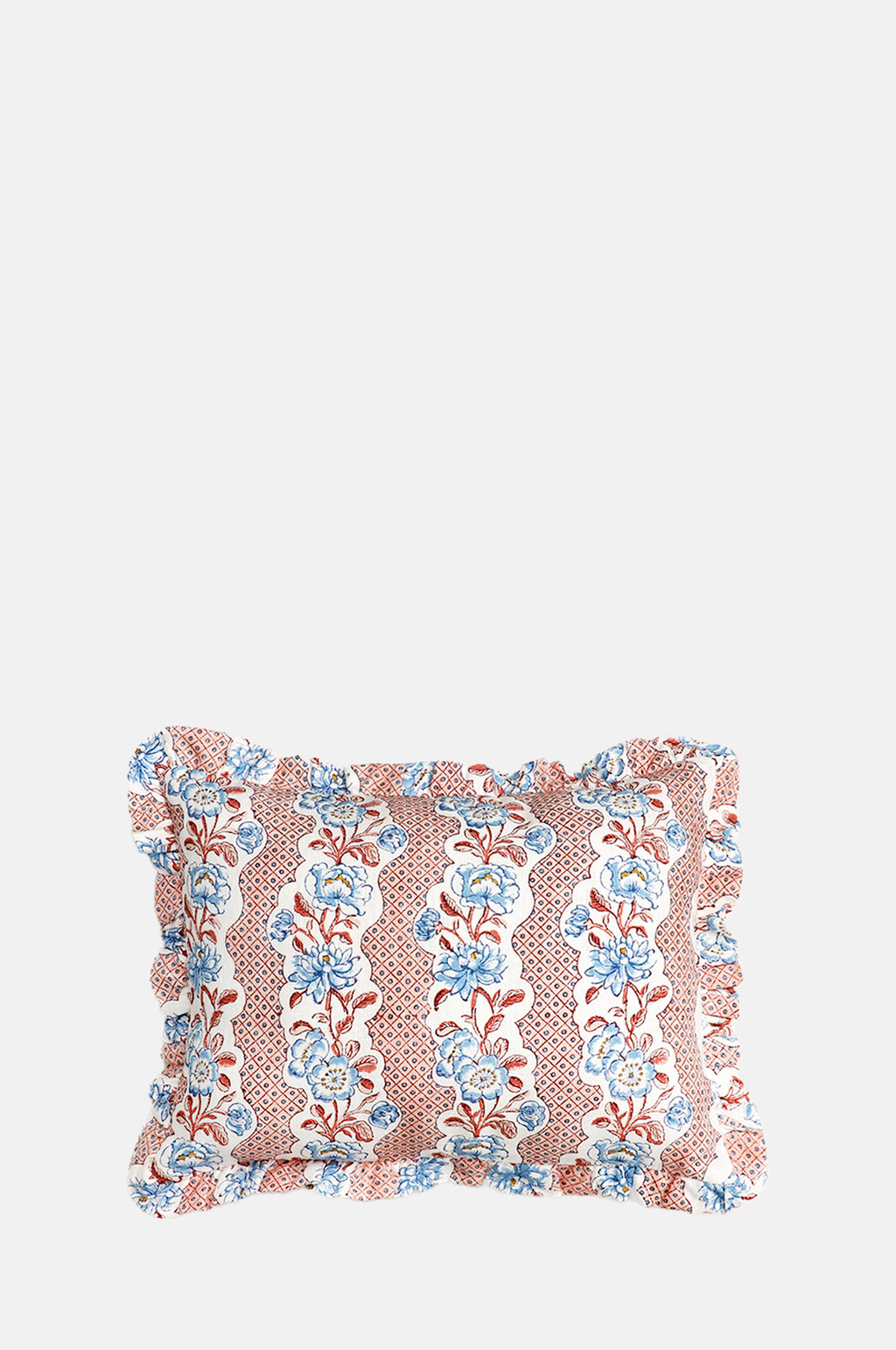 Craft Boat Pink Blooming Trellis Ruffle Cushion.
