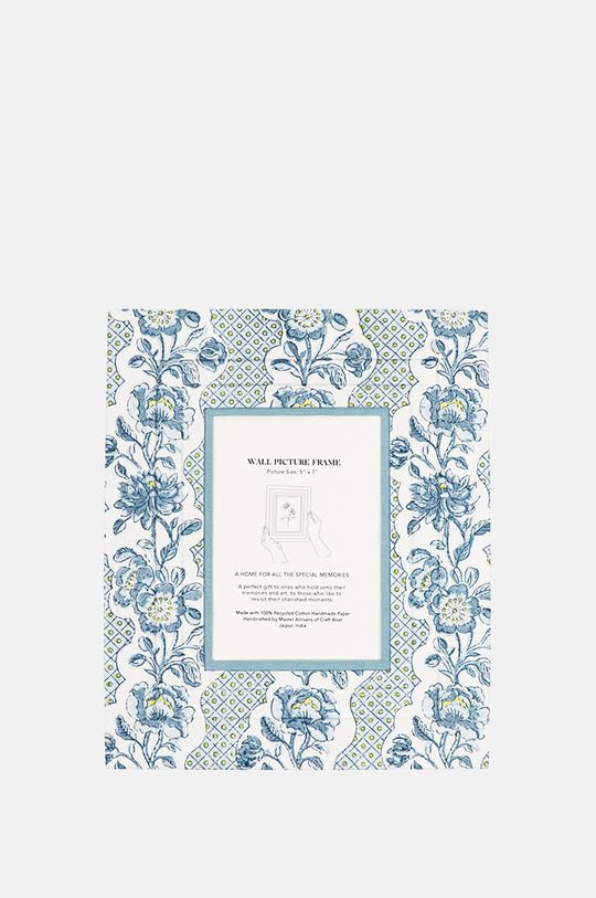 Wall Picture Frame Indigo Blooming Trellis