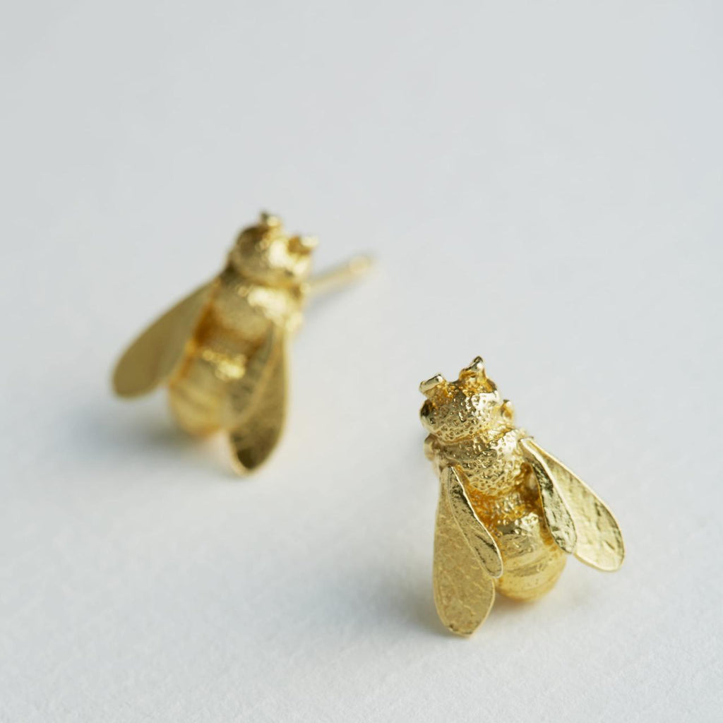 A.M. Honeybee Stud Earrings Gold