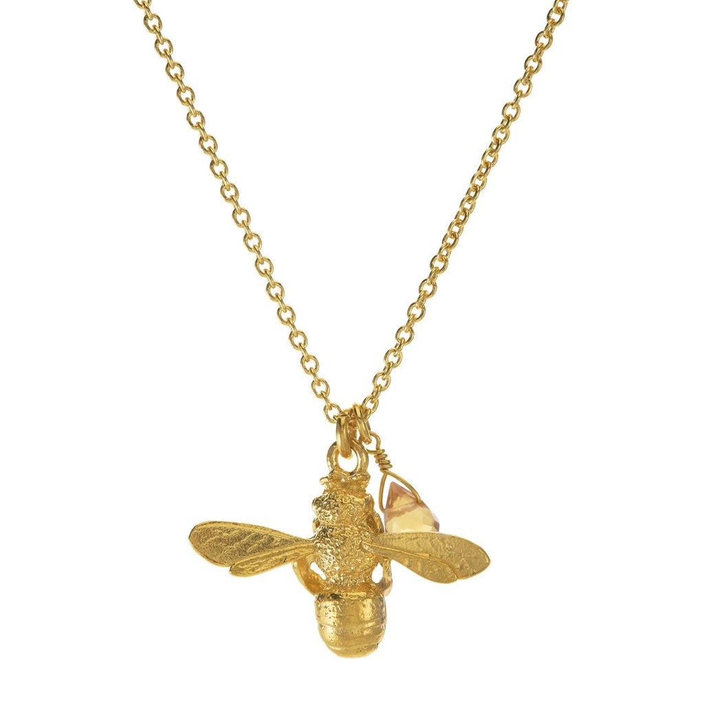 A.M. Honeybee & Citrine Necklace Gold