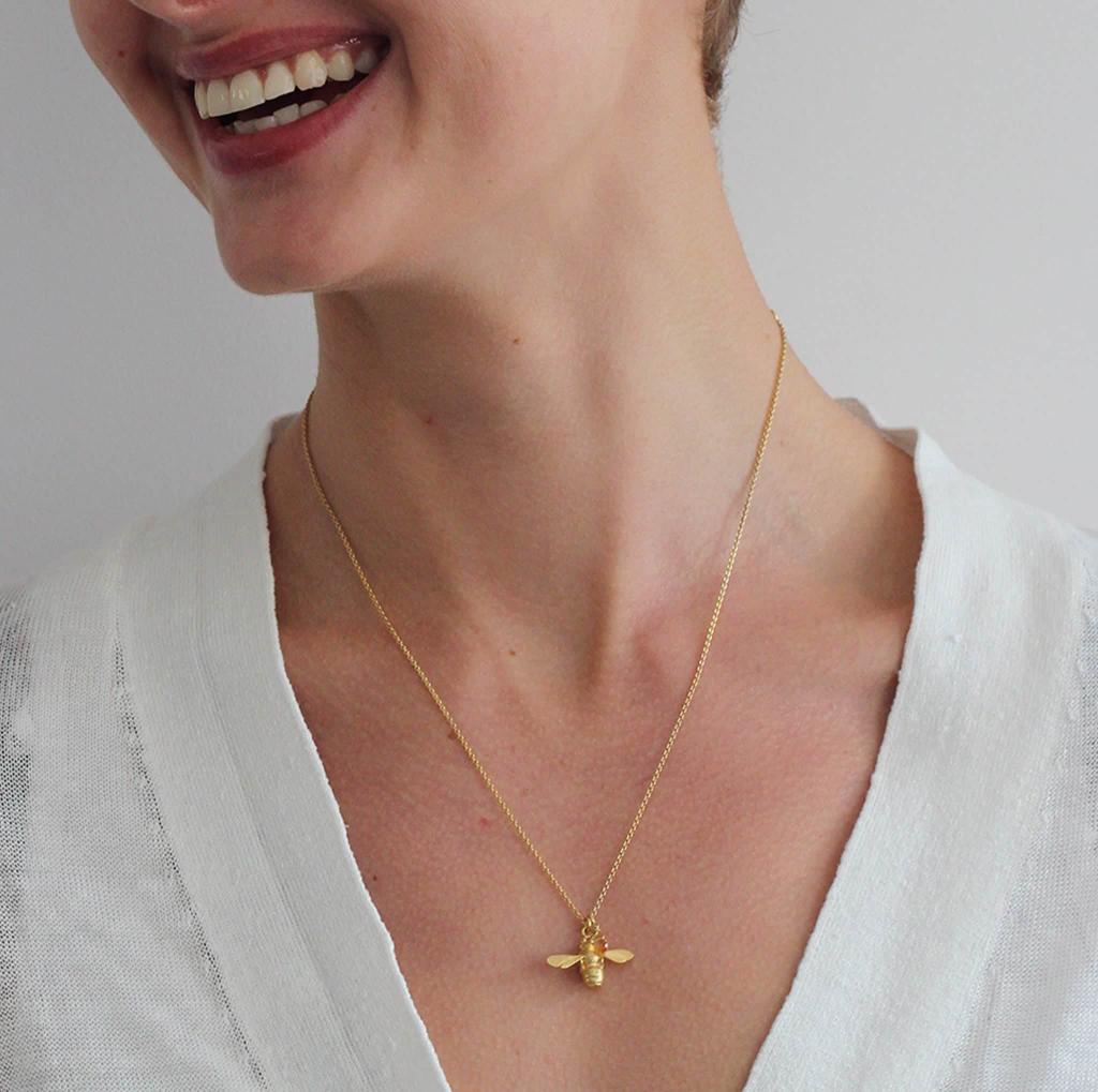 A.M. Honeybee & Citrine Necklace Silver