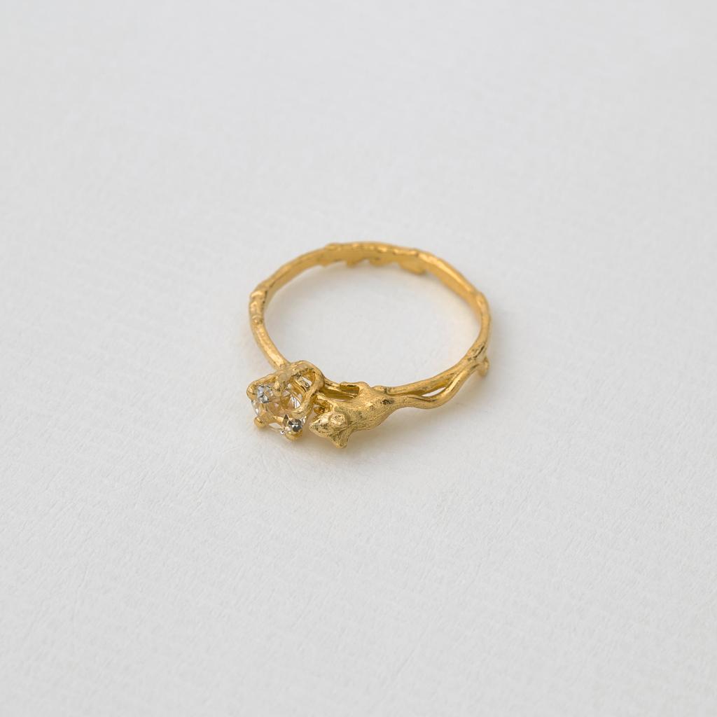 A.M. Mouse & Topaz Ring Gold