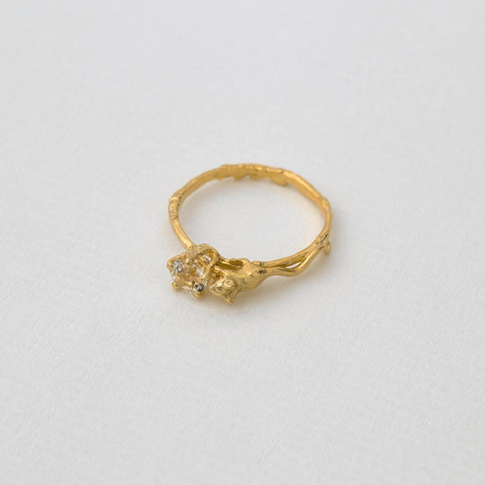 A.M. Mouse & Topaz Ring Gold