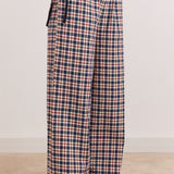 Aletta Pj Set Flannel Cherry Navy Check