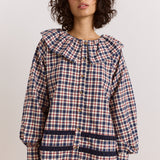 Aletta Pj Set Flannel Cherry Navy Check
