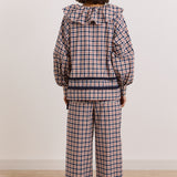 Aletta Pj Set Flannel Cherry Navy Check