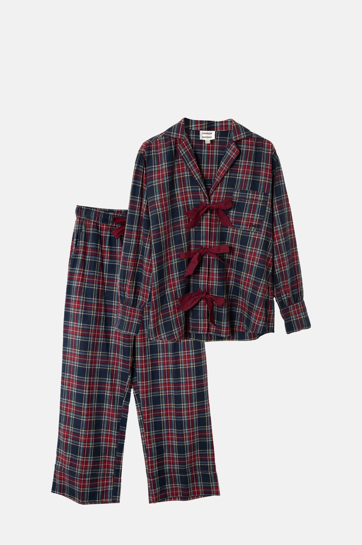 Damson Madder Antonella PJ Set Flannel Tawny Check.