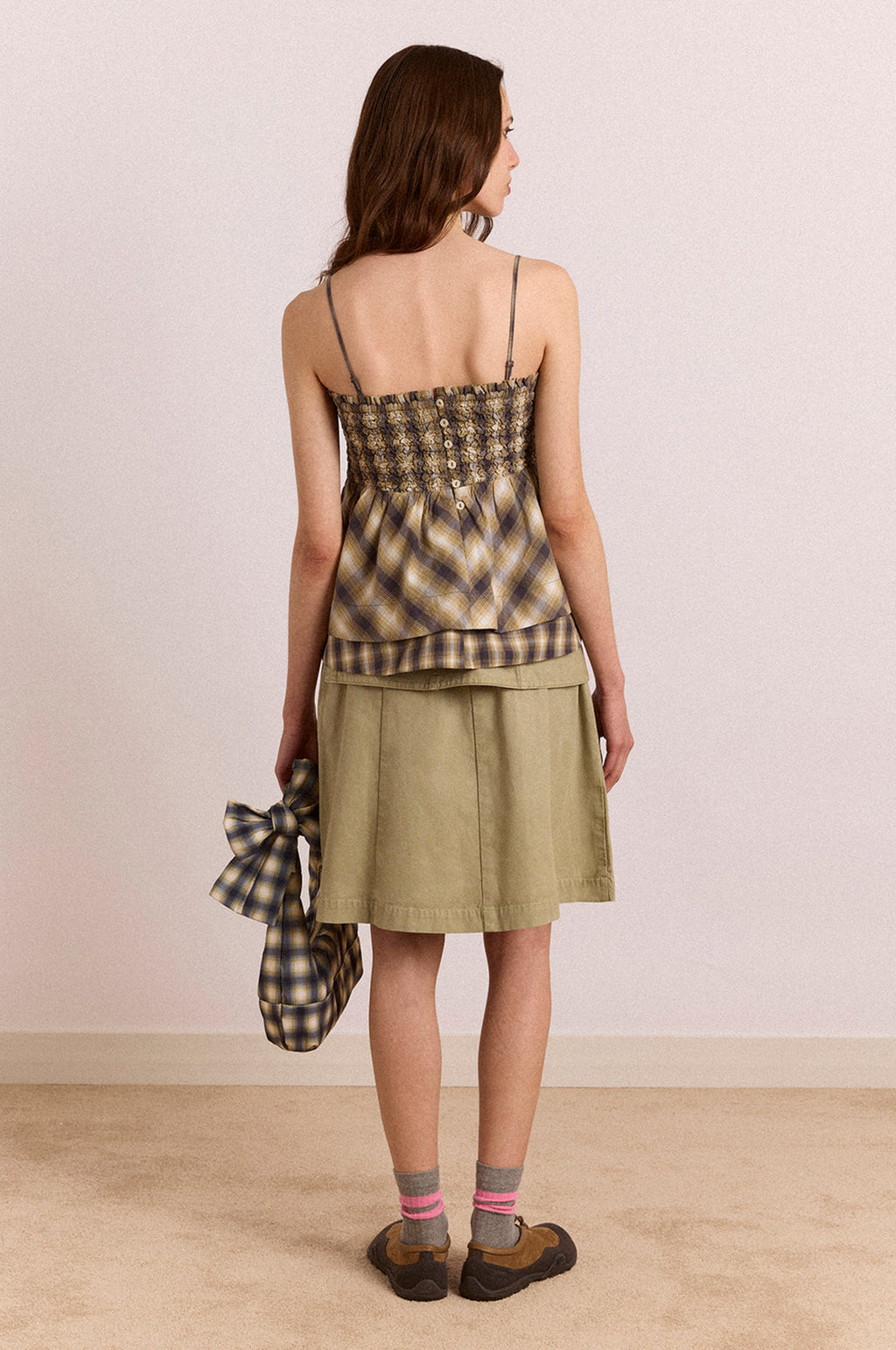 Azalea Cami Cardamon Check Mixed