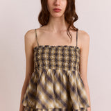 Azalea Cami Cardamon Check Mixed