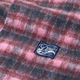 Brushed Fluffy Scarf Magenta Check