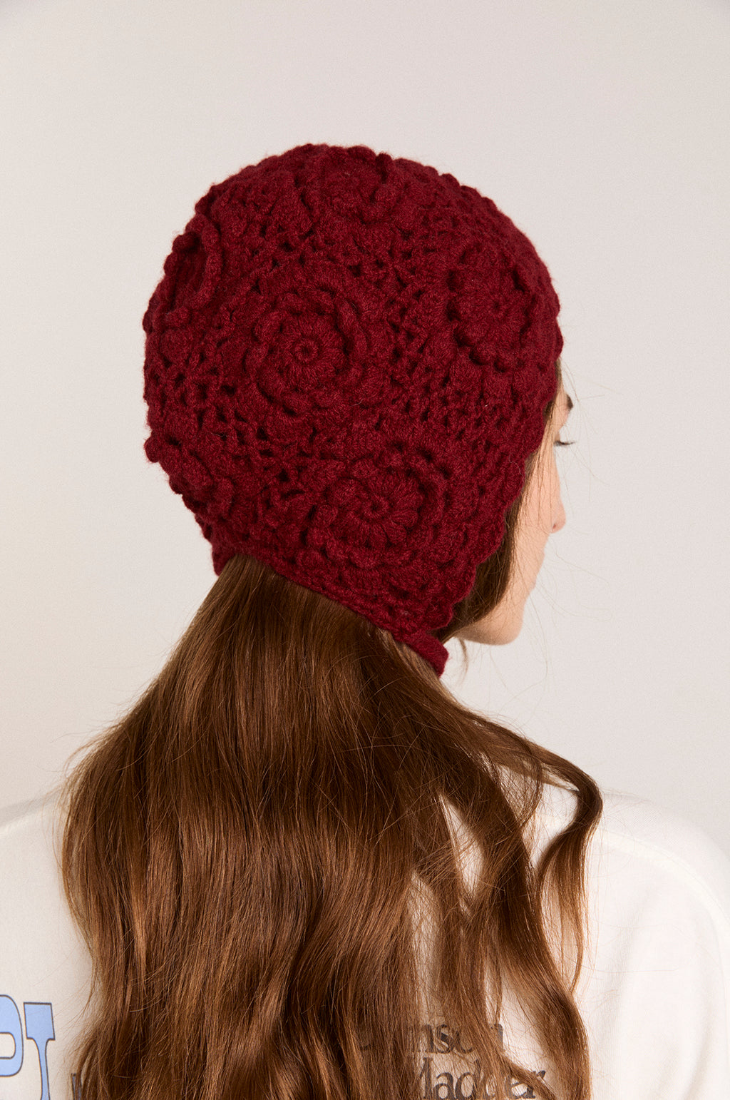 Crochet Bonnet Burgundy