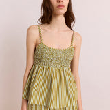 Dinah Cami Basil Stripe