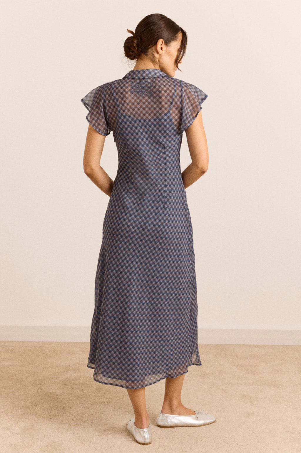 Hudson Midi Dress Sheer Willow Gingham