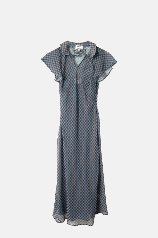 Hudson Midi Dress Sheer Willow Gingham