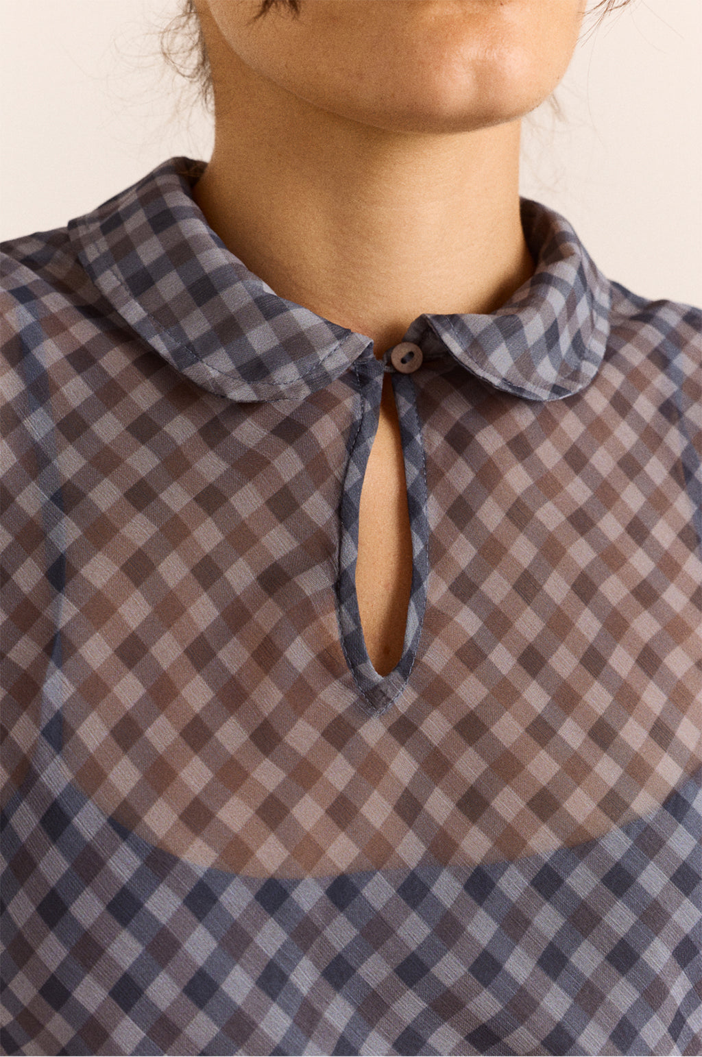 Hudson Midi Dress Sheer Willow Gingham