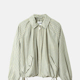 Damson Madder Lailah Lightweight Bomber Oyster Gingham.