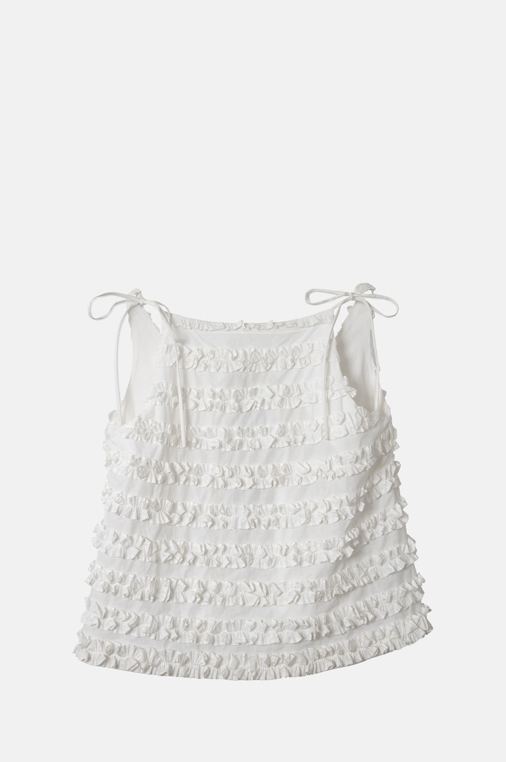 Damson Madder Leili Ruffle Cami White.