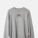 Damson Madder Local Fixers Graphic Sweat Grey Marl.