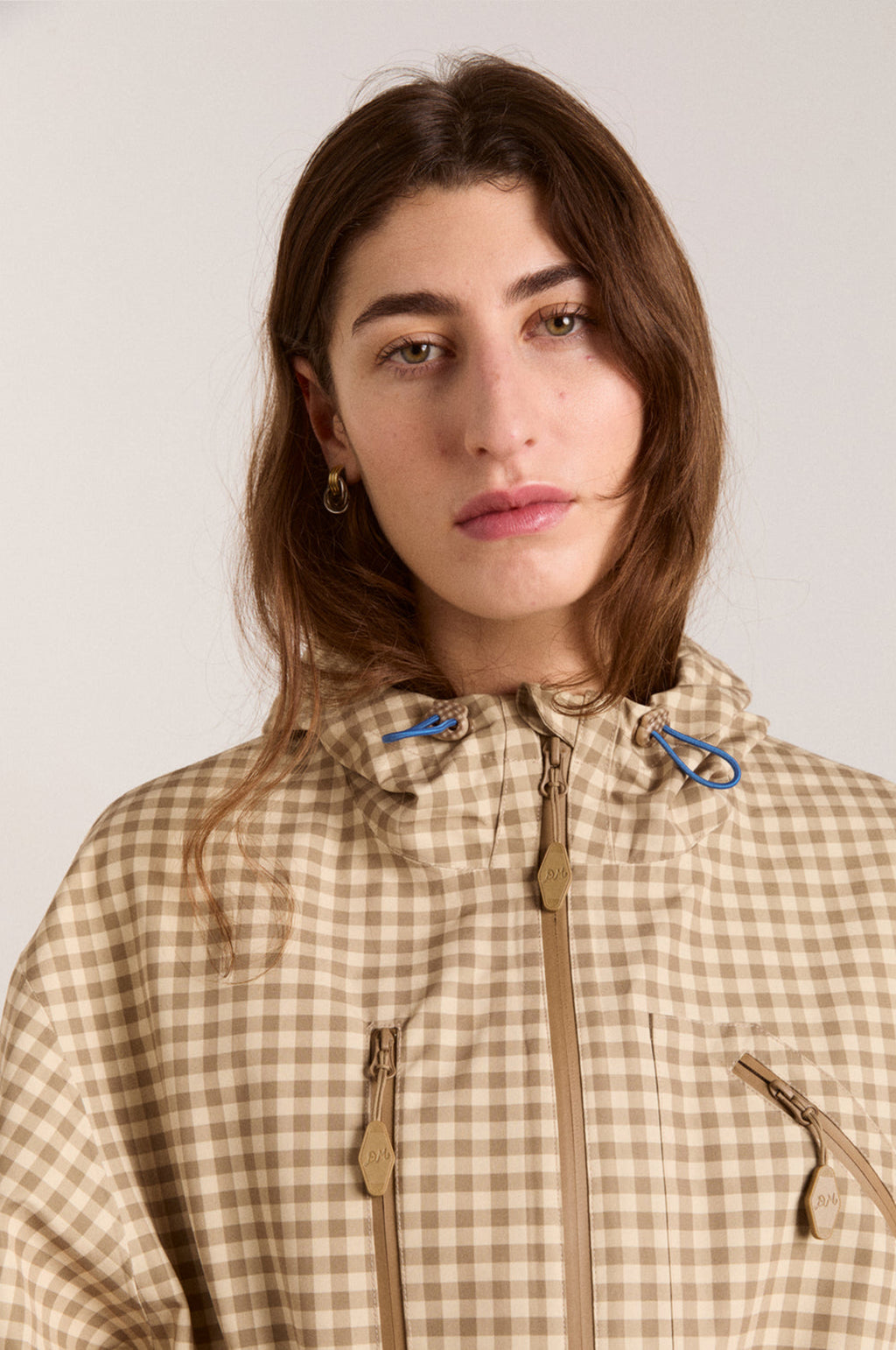 Matilda Raincoat Gingham Brown