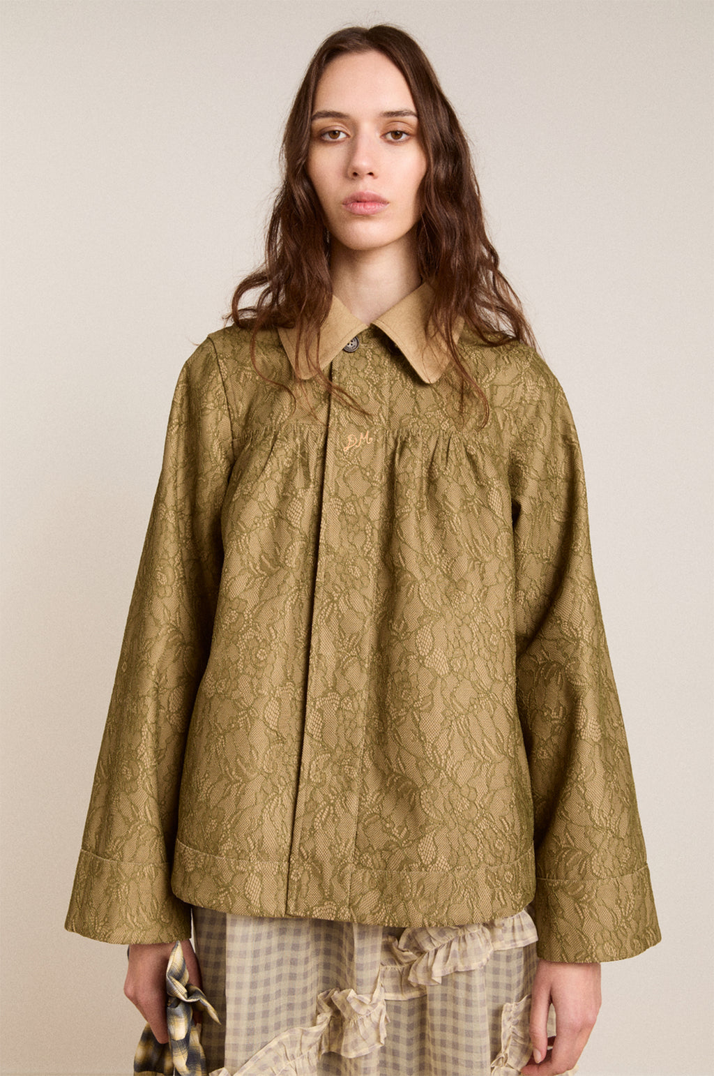 Mini Mercedes Reversible Coat Lace Stone