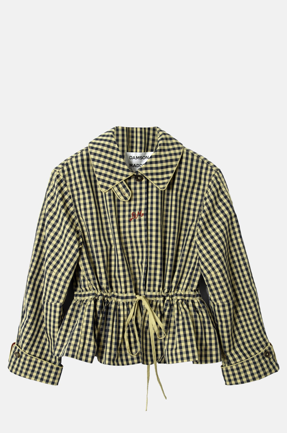 Damson Madder Myrtle Trench Coat Navy Gingham.