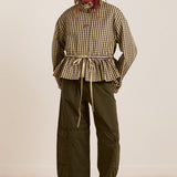 Myrtle Trench Coat Navy Gingham