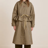 Myrtle Trench Coat Navy Gingham
