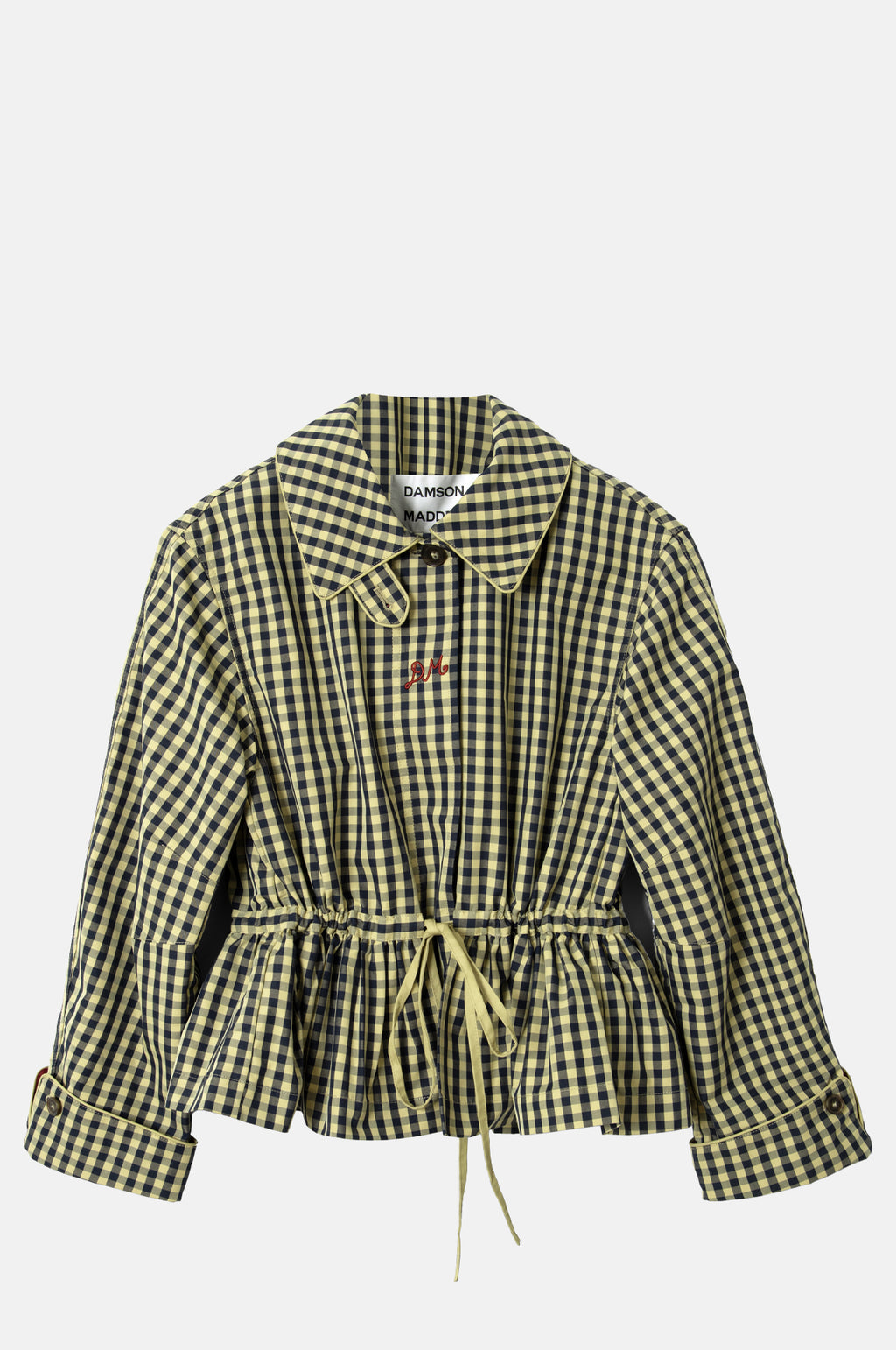 Damson Madder Myrtle Trench Coat Navy Gingham.
