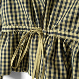 Myrtle Trench Coat Navy Gingham