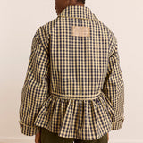 Myrtle Trench Coat Navy Gingham