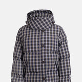 Damson Madder Pearl Hooded Puffer Lyra Check.