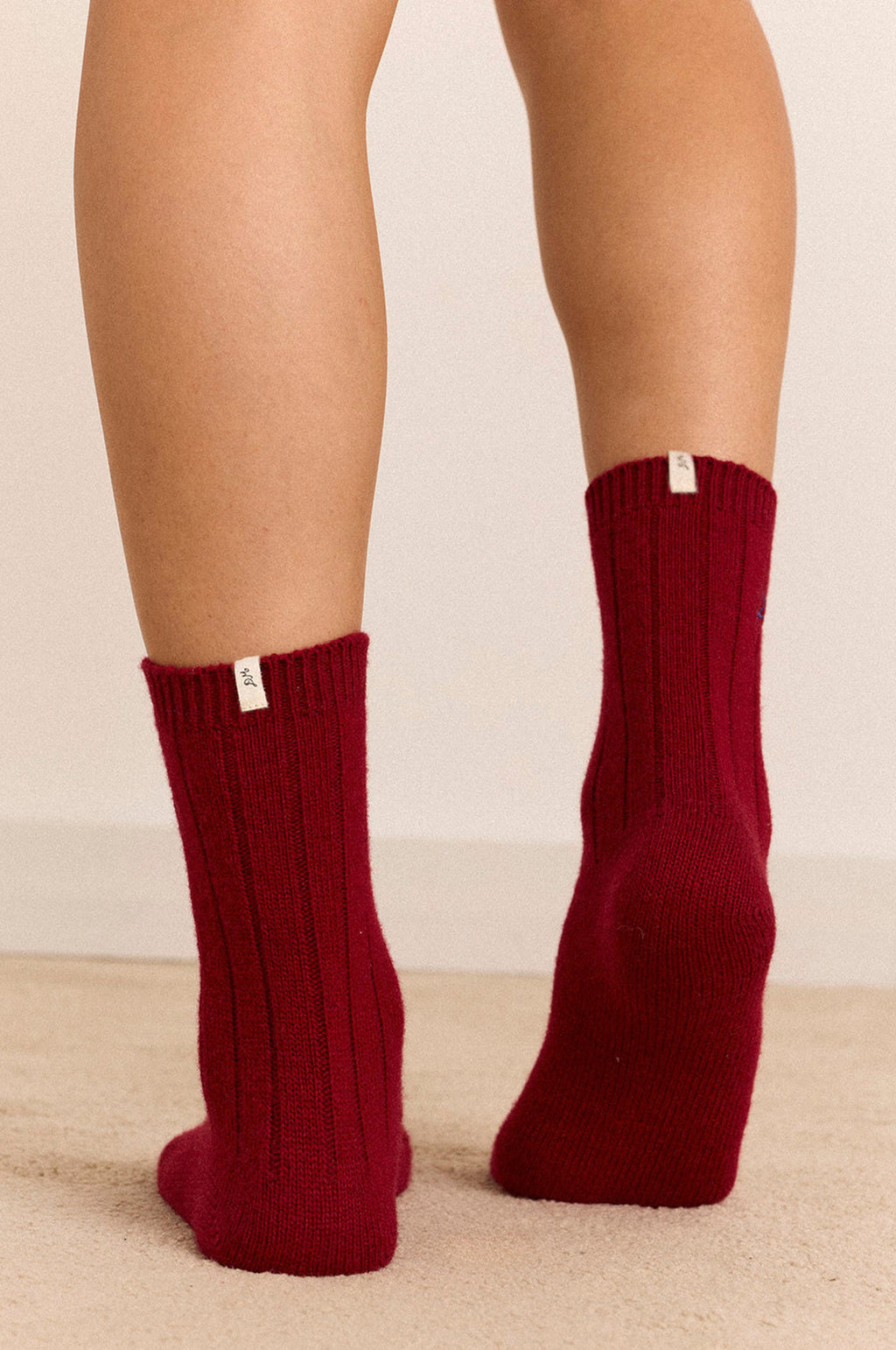 Ribbed Cosy Sock Burgundy