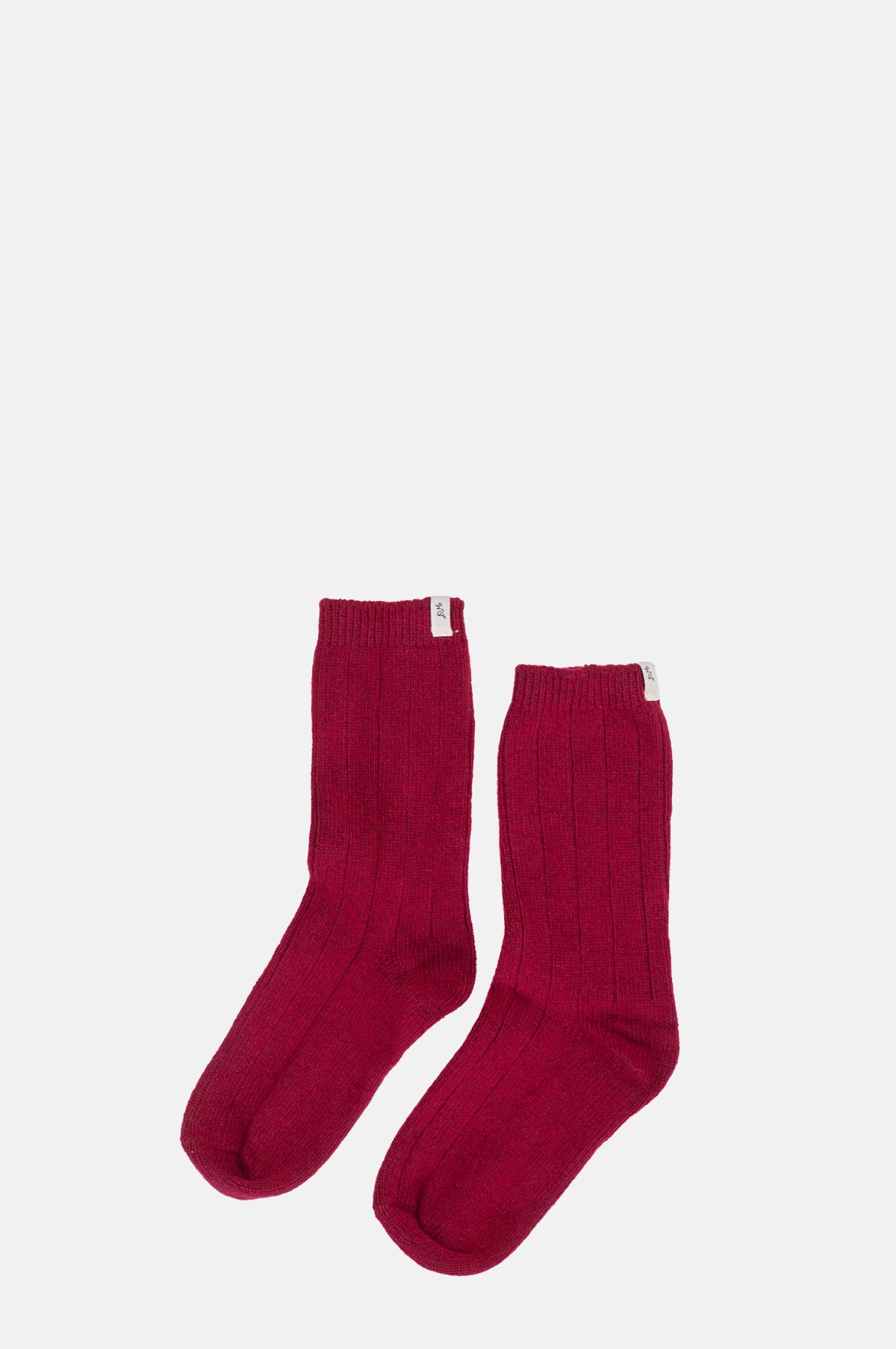 Damson Madder Ribbed Cosy Sock Burgundy.