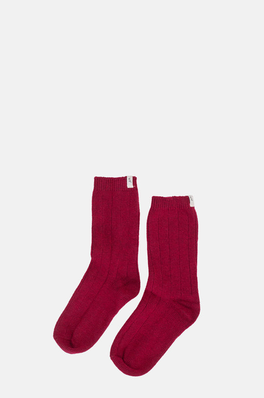 Ribbed Cosy Sock Burgundy